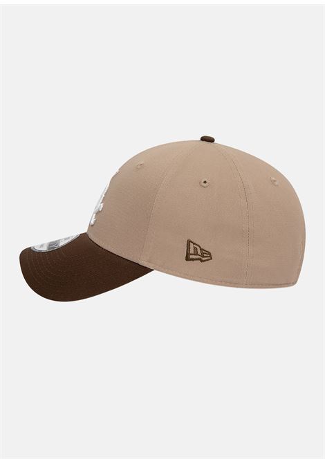 Brown and beige beanie with logo patch for men and women NEW ERA | 60422500.